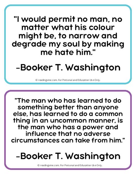 Booker T. Washington Quotes | Free, Printable PDF Posters