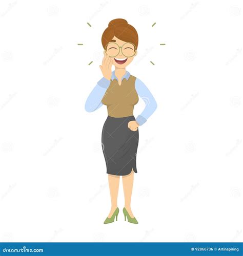 Isolated Laughing Teacher. Vector Illustration | CartoonDealer.com ...