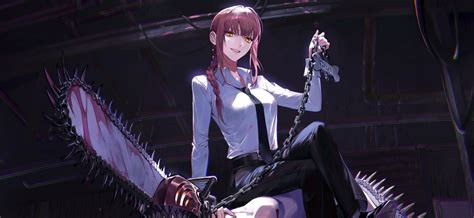 3120x1440 Resolution Makima x Denji HD Chainsaw Man 3120x1440 Resolution Wallpaper - Wallpapers Den