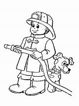 Firefighter coloring Pages sketch template