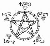 Pentacle Coloring Page sketch template