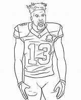 Print Odell Beckham Jr coloring Page sketch template