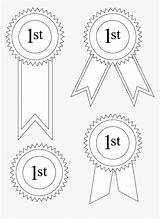 Ribbon Award Printable Place Template Clipart Ribbons Clip 1st Medal  sketch template