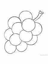 Grape Coloring Page Sketch sketch template