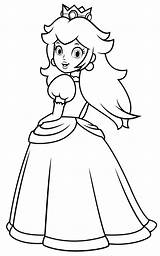 Princess Peach Coloring Pages Super Marios Lover  ColoringLivecom sketch template
