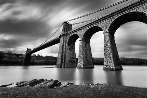 Menai Suspension Bridge Photograph by Dave Bowman