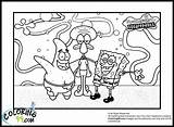Coloring Pages Spongebob And Friends  Team sketch template