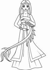 Celtic Girl coloring Page  Free Printable Coloring Pages sketch template