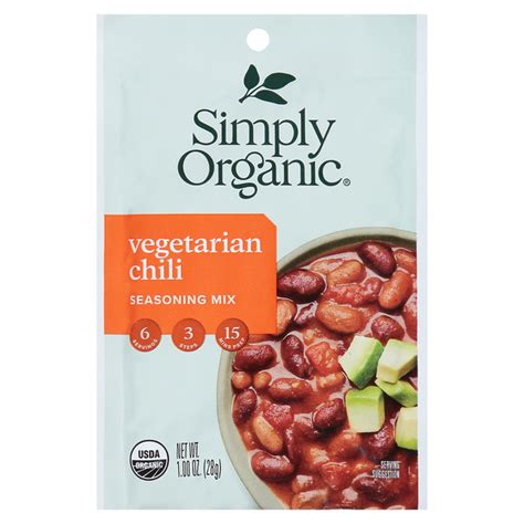 Save on Simply Organic Seasoning Mix Packet Vegetarian Chili Order ...