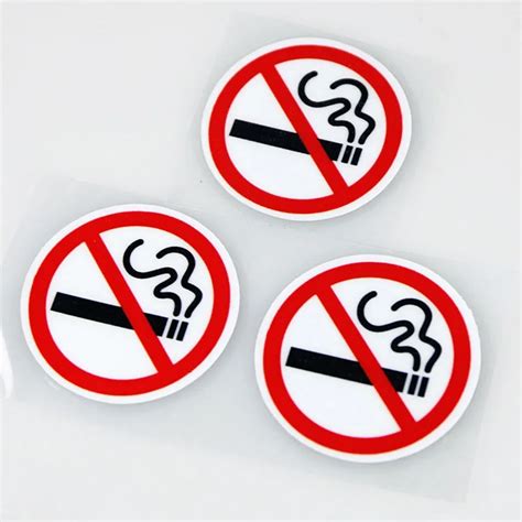 car styling Glue Sticker Warning No Smoking Logo Car Stickers Easy To Stick for bmw benz ford vw ...