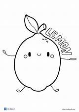 Lemon Coloring Page sketch template