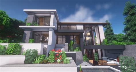 Realistic Modern House (Download + Tutorial) Minecraft Map