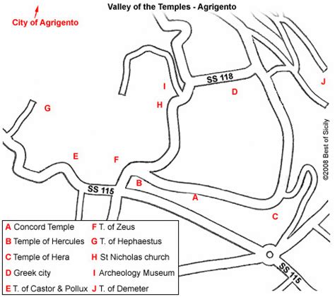 Agrigento Travel History Hotels - Best of Sicily - Agrigento Temples and Map - Girgenti Akragas ...