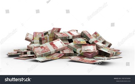 3d Stack 100000 Indonesian Rupiah Notes Stock Illustration 2067676496 ...