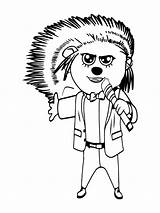 Ash From Sing Coloring Pages  Free Printable For Kids sketch template
