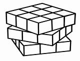 Printable Rubiks cube Game coloring Page sketch template