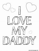 I Love My Daddy Fathers Day Coloring Page Printable sketch template
