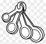 Measuring Spoons Coloring Page  Drawing Free Transparent PNG Clipart sketch template