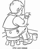 BlueBonkers Nursery Rhymes Coloring Page Sheets  Little Jack Horner sketch template