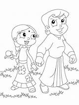 Chota Bheem coloring Pages sketch template