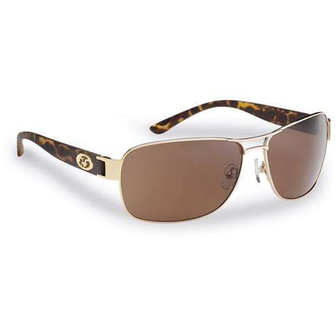 Flying Fisherman Caysfort Polarized Sunglasses, Gold-Tortoise Frame ...