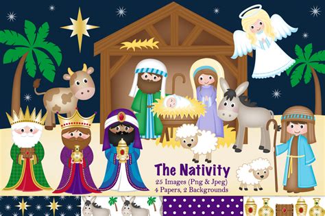 christmas clipart nativity scene 10 free Cliparts | Download images on ...