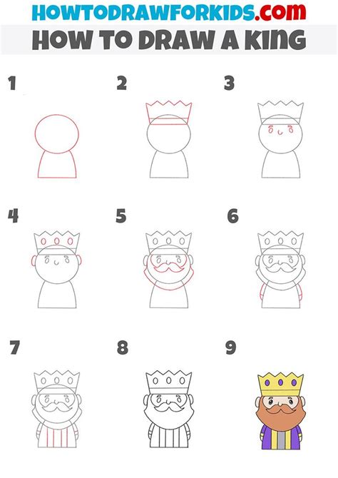 how to draw a king for kids in easy steps step by step with pictures and instructions