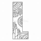 Alphabet Coloring Page Capital Letter Vector Illustration Stock  sketch template