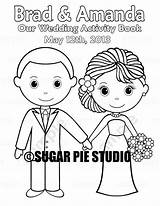 Printable Personalized Wedding Coloring Activity Book Favor Kids 85 X  sketch template
