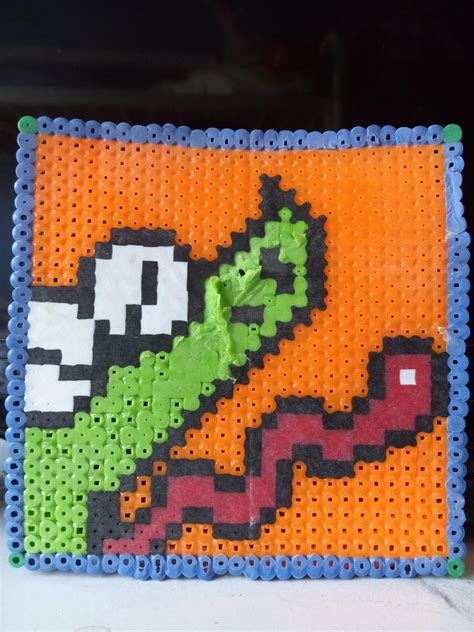 Tetris Attack Froggy in fuse beads : r/YosHi