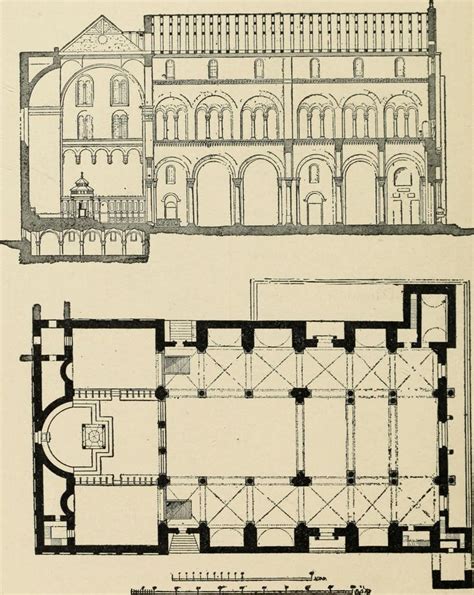 Basilica San Nicola. Bari, Italy. Diagram of the side elevation and ...