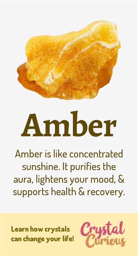 Amber Healing Properties & Benefits | Crystals, Crystals healing properties, Crystal healing stones