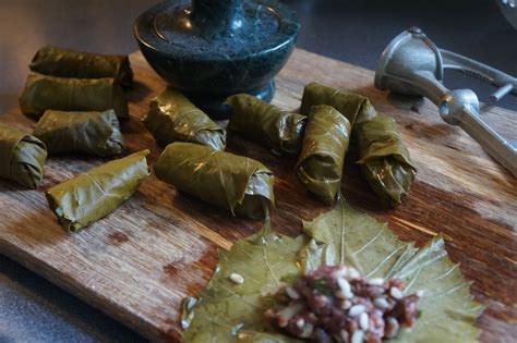 I have already posted recipes for dolmas using leaves from wild grape ...