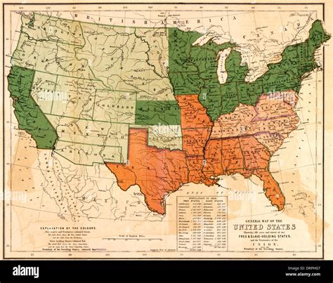 America Map 1861 High Resolution Stock Photography and Images - Alamy