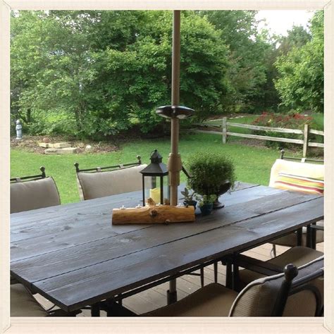 DIY Rustic Patio Table Top | Diy patio table, Patio table top, Patio table redo