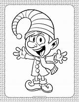 Christmas Elf With A Big Hat Coloring Page  coloring Books sketch template