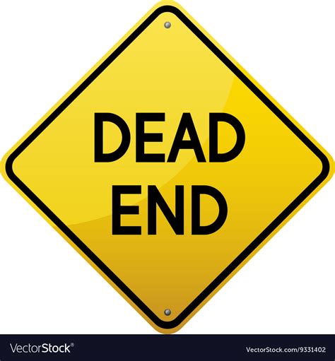 Dead end road sign Royalty Free Vector Image - VectorStock