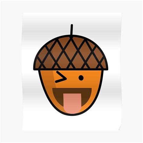 "Acorn Emoji Thanksgiving T-shirt aka Thanksgiving Funny Tee" Poster by d180 | Redbubble