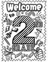 2nd Grade Welcome Back To School Coloring Sheet By RobinBirdCreations sketch template