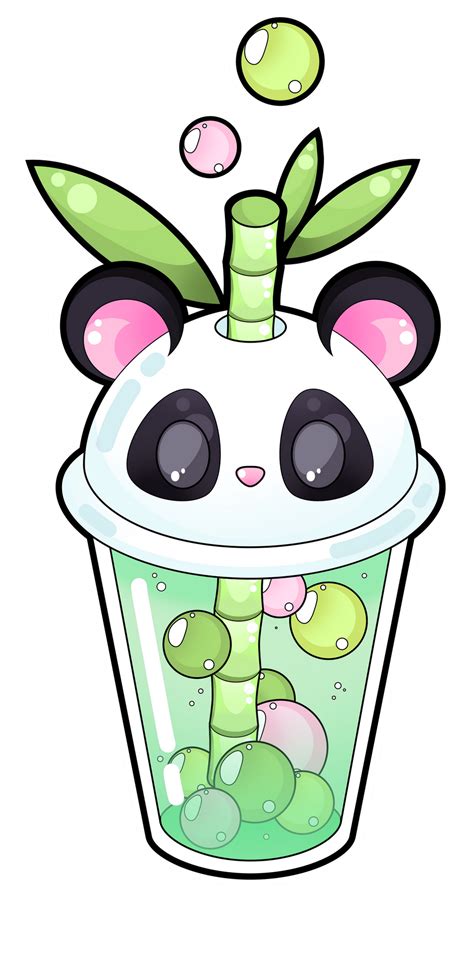 Panda bubble tea by Meloxi on DeviantArt