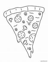 Pepperoni Pizza Coloring Page Pages sketch template