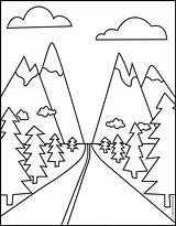 How To Draw Landscapes In Perspective Tutorial Video And Coloring Page sketch template