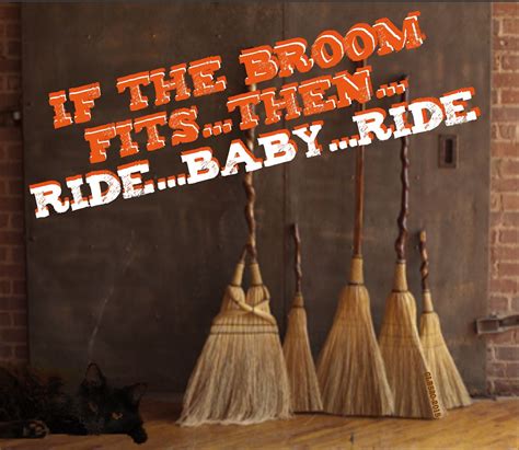 Sarcastic, witch, If the broom fits, then..ride..baby..ride | Broom, Brooms, Sarcastic