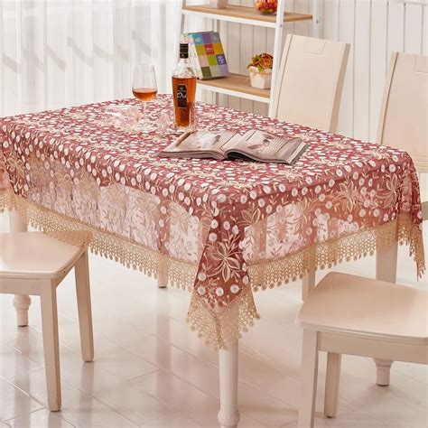 Christmas Lace Tablecloth Wedding Embroidered Tablecloth Party & Banquet Lace Tablecloth Round ...