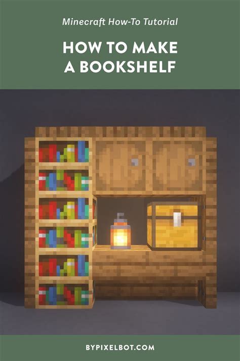 How to Make a Bookshelf in Minecraft | Minecraft interior design, Easy minecraft houses ...