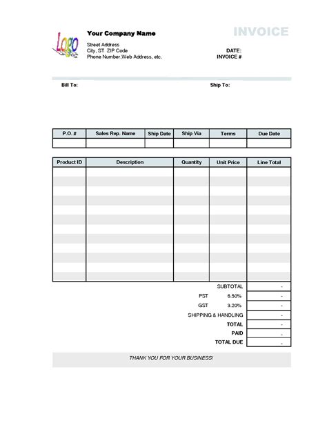 Create Invoices For Free | Invoice Template Ideas