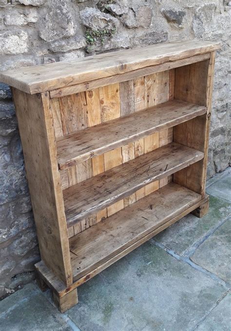 Handmade solid wood bookcase. reclaimed scaffold board rustic by… in ...