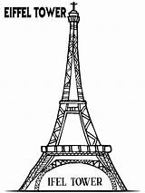 Paris Eiffel Tower sketch template