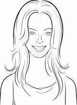 Whiteboard Drawing  Beautiful Blond Woman Stock Vector Illustration sketch template