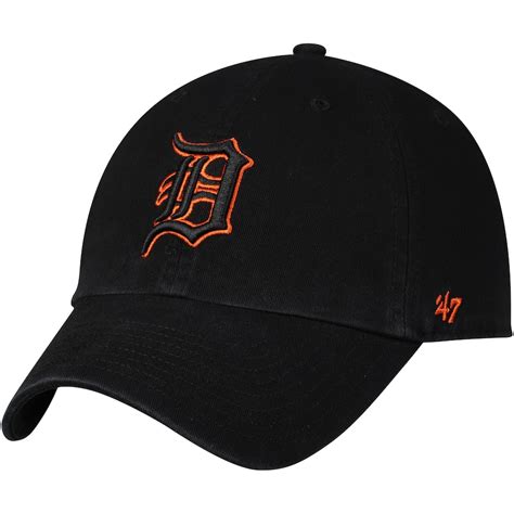 Men's Detroit Tigers '47 Black Team Color Clean Up Adjustable Hat